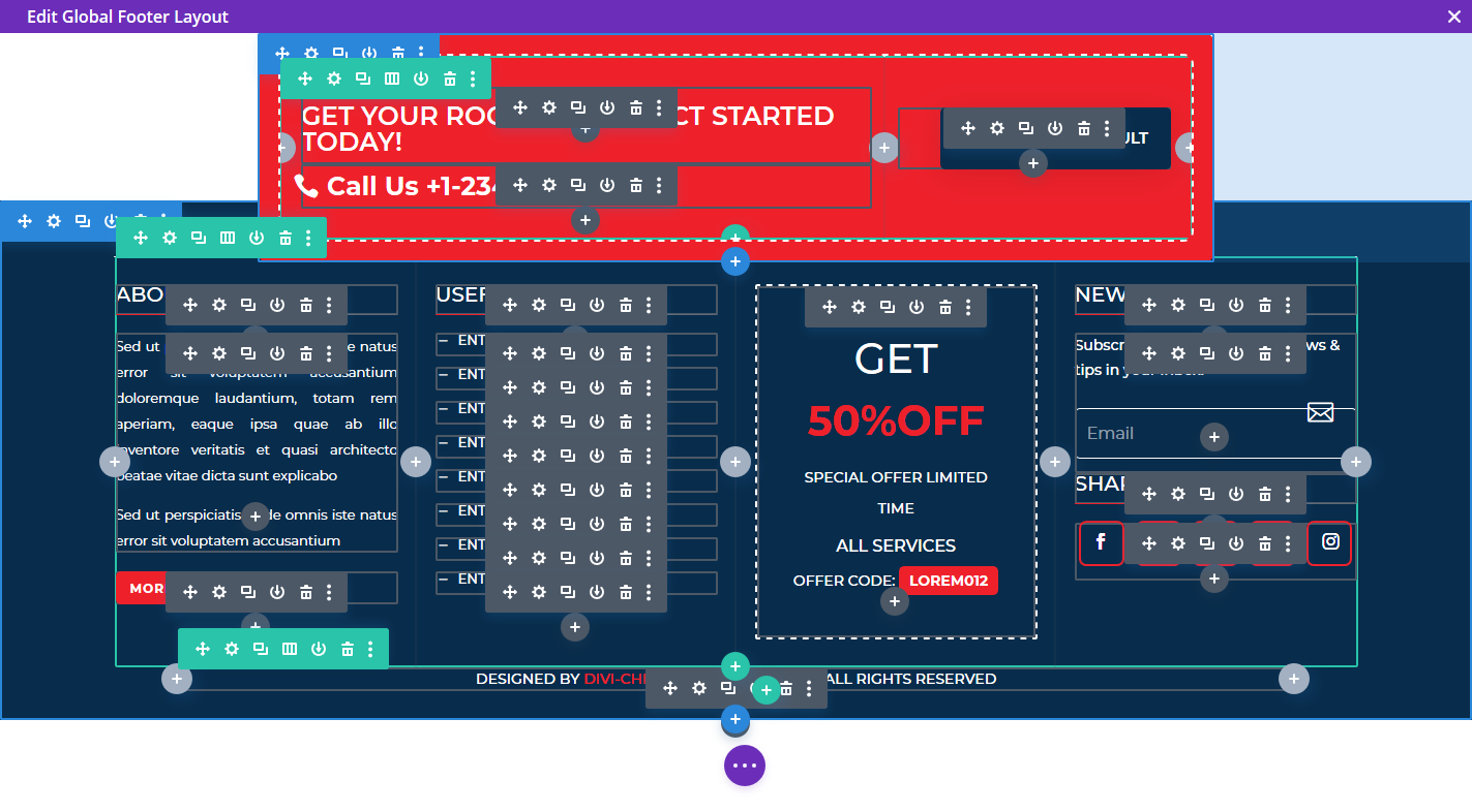 How To Edit Divi Footer on Divi Theme Builder Options