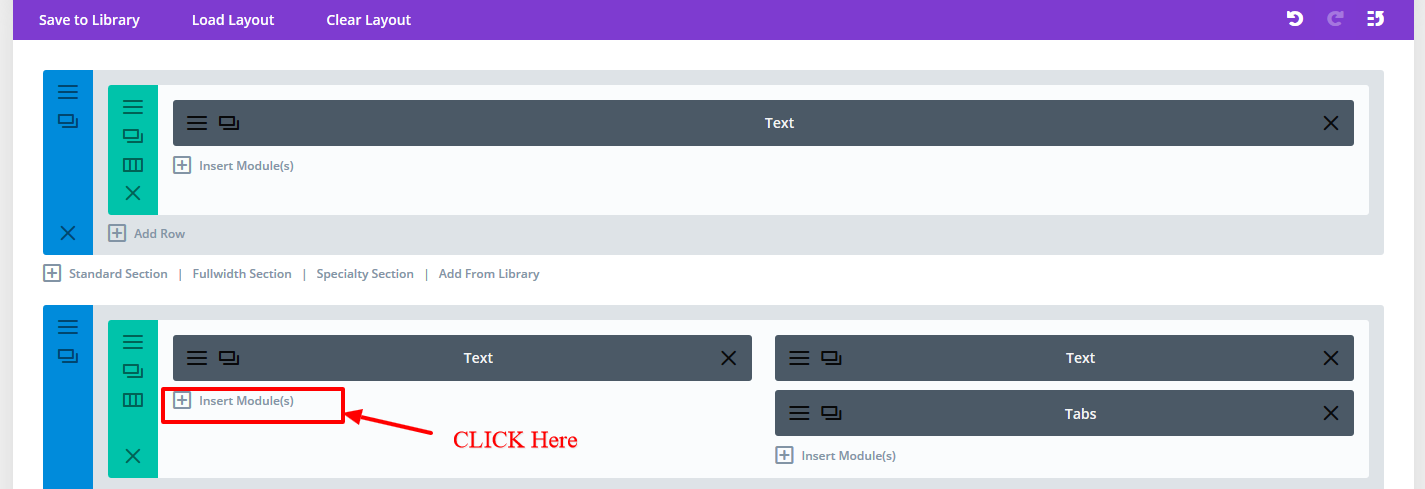 How to installing divi module layout through divi library option