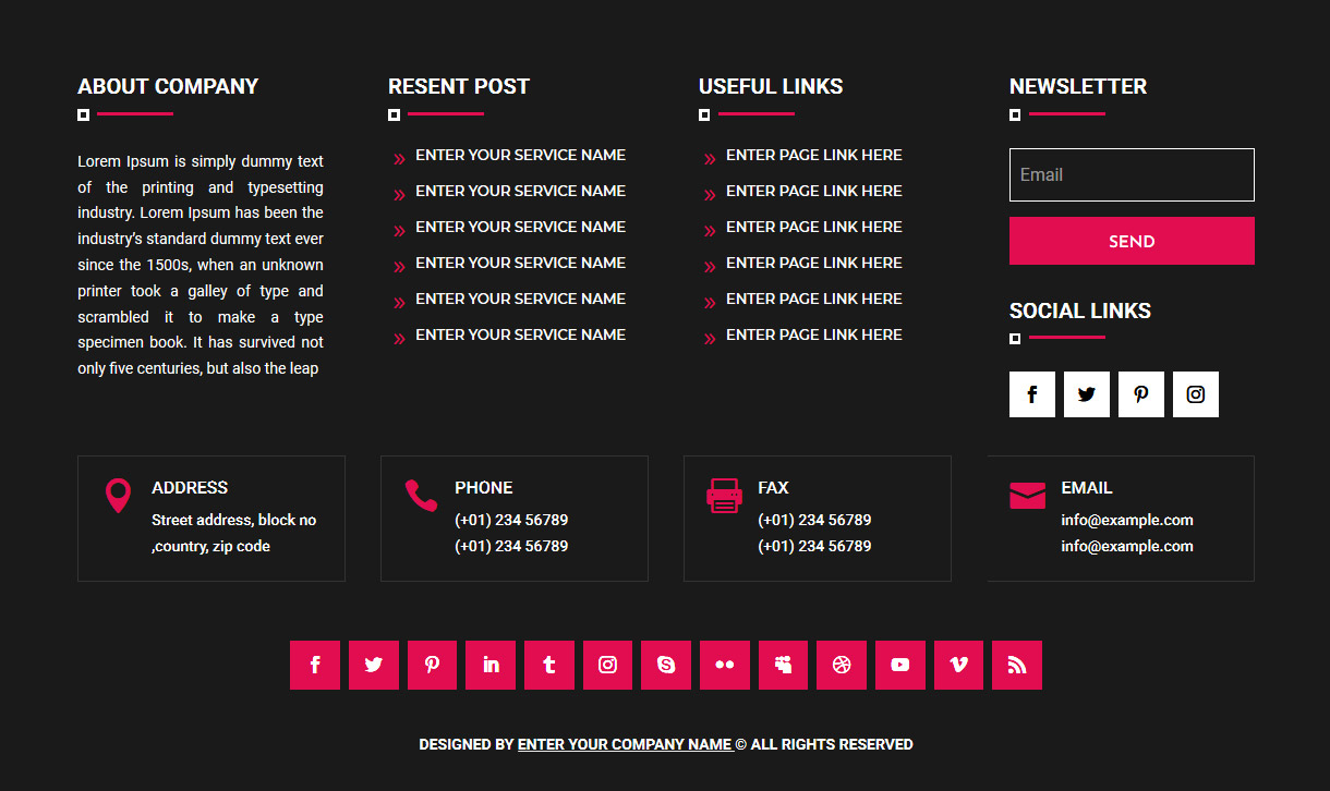 Divi Footer Layouts Pack