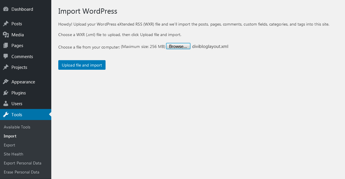how to Imports Post On Wordpress