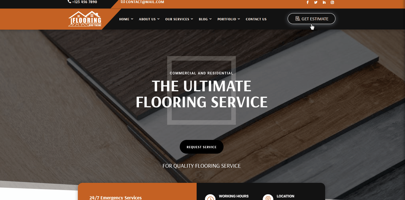 Divi Flooring Services Theme