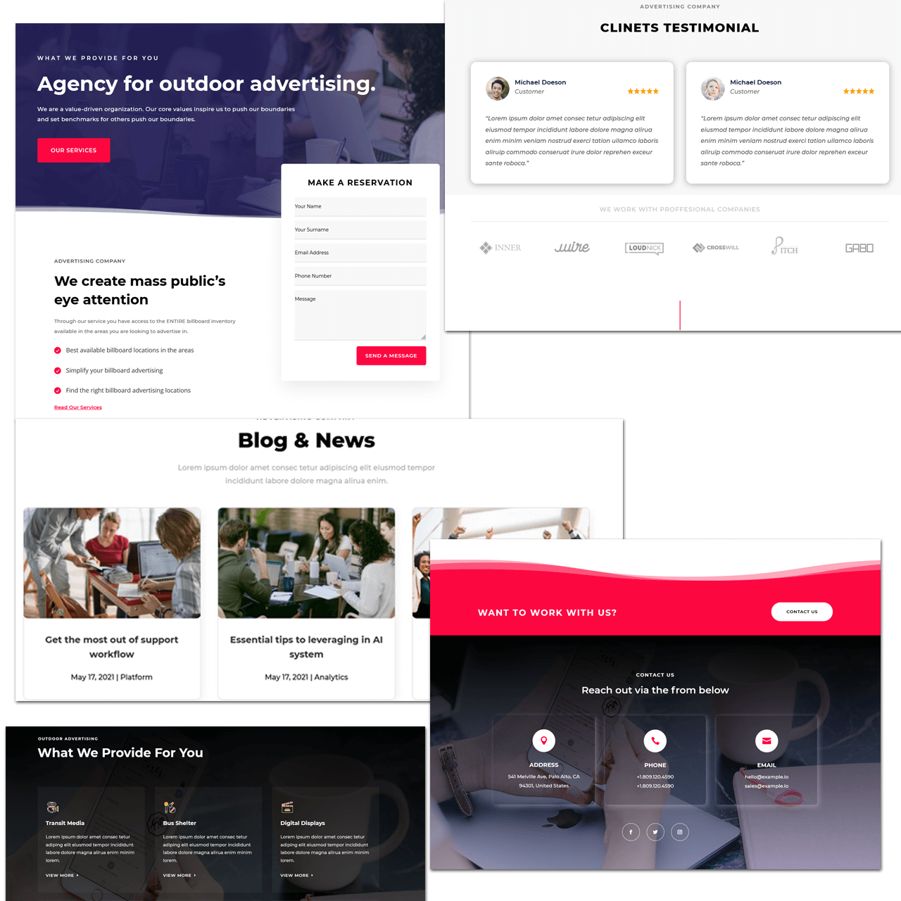Free Divi Advertising Agency Layout