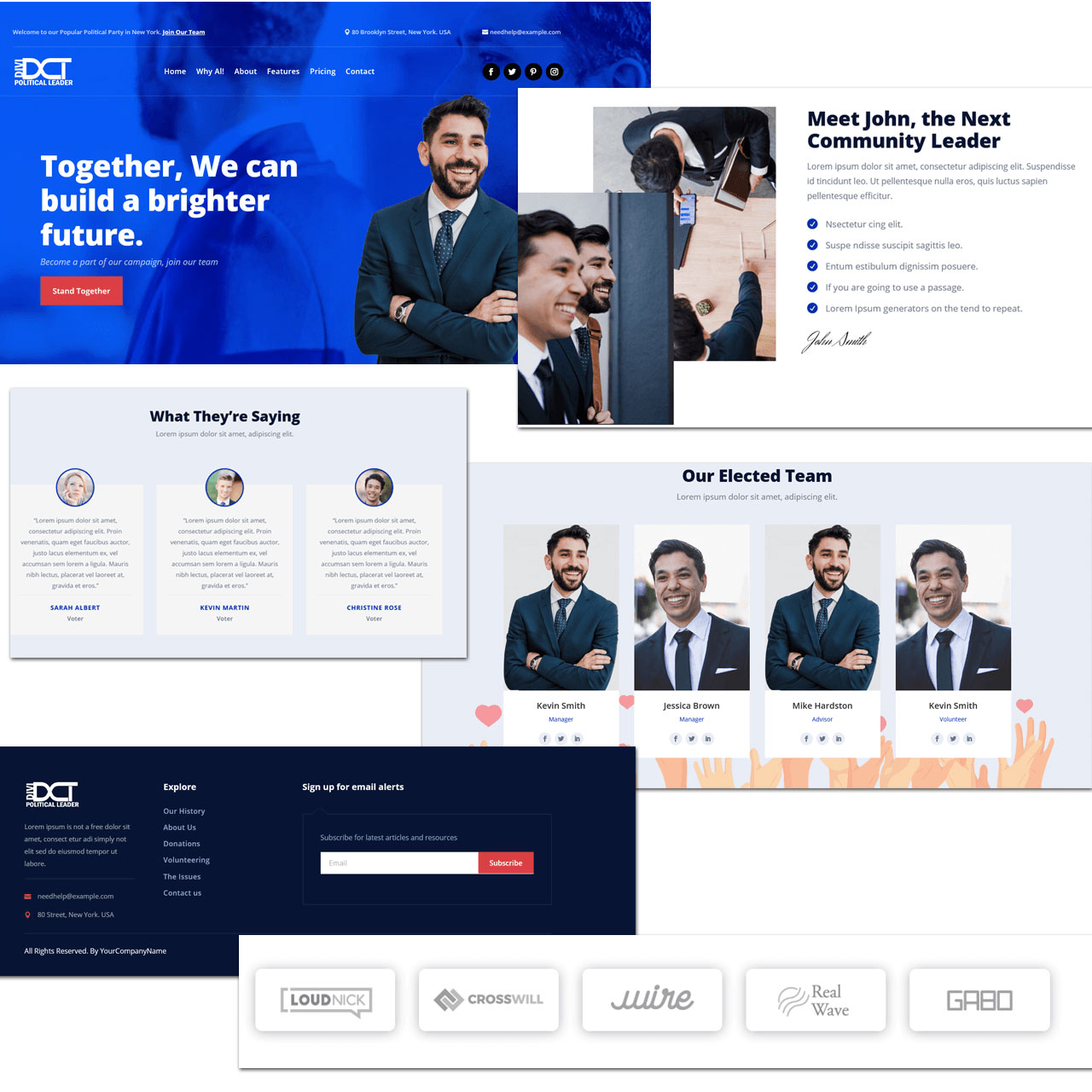 Free Divi Political Candidate Layout