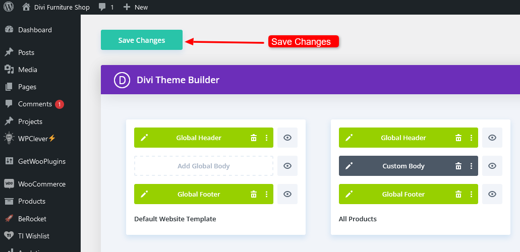 How To Assign Woocomerce Pages In Divi Theme ?