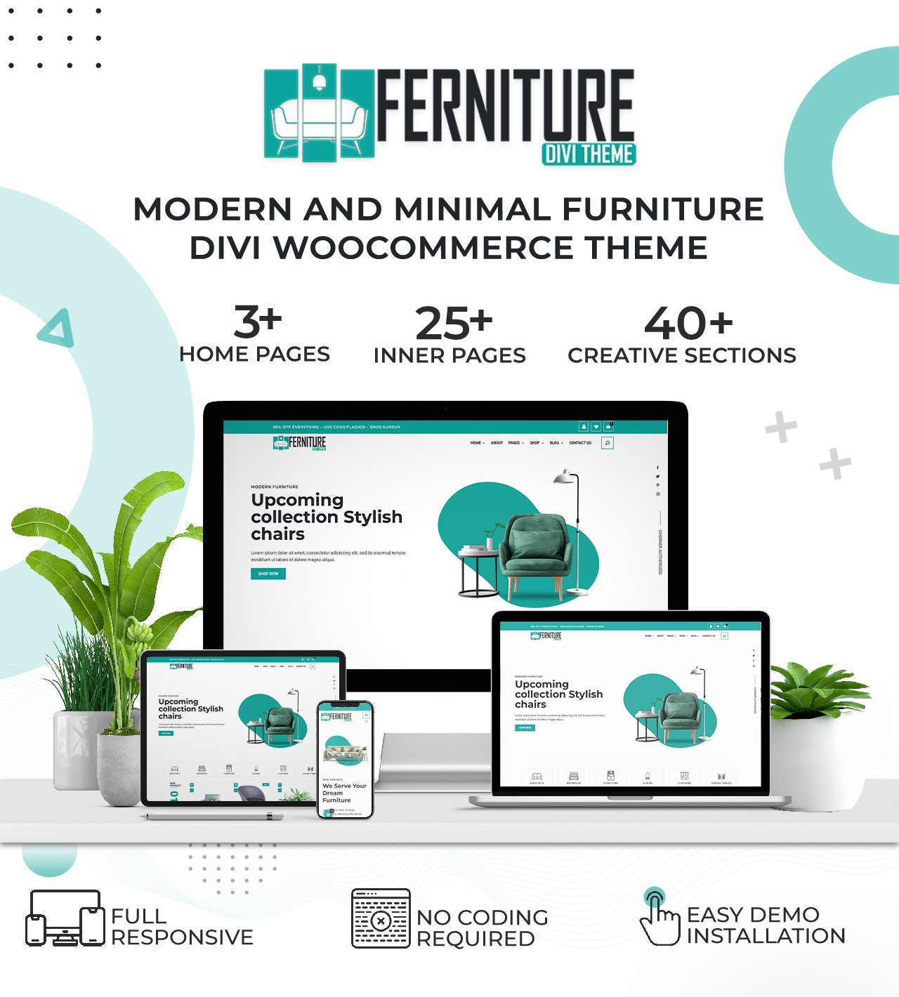 Furniture Shop Divi WooCommerce Theme intro Pages