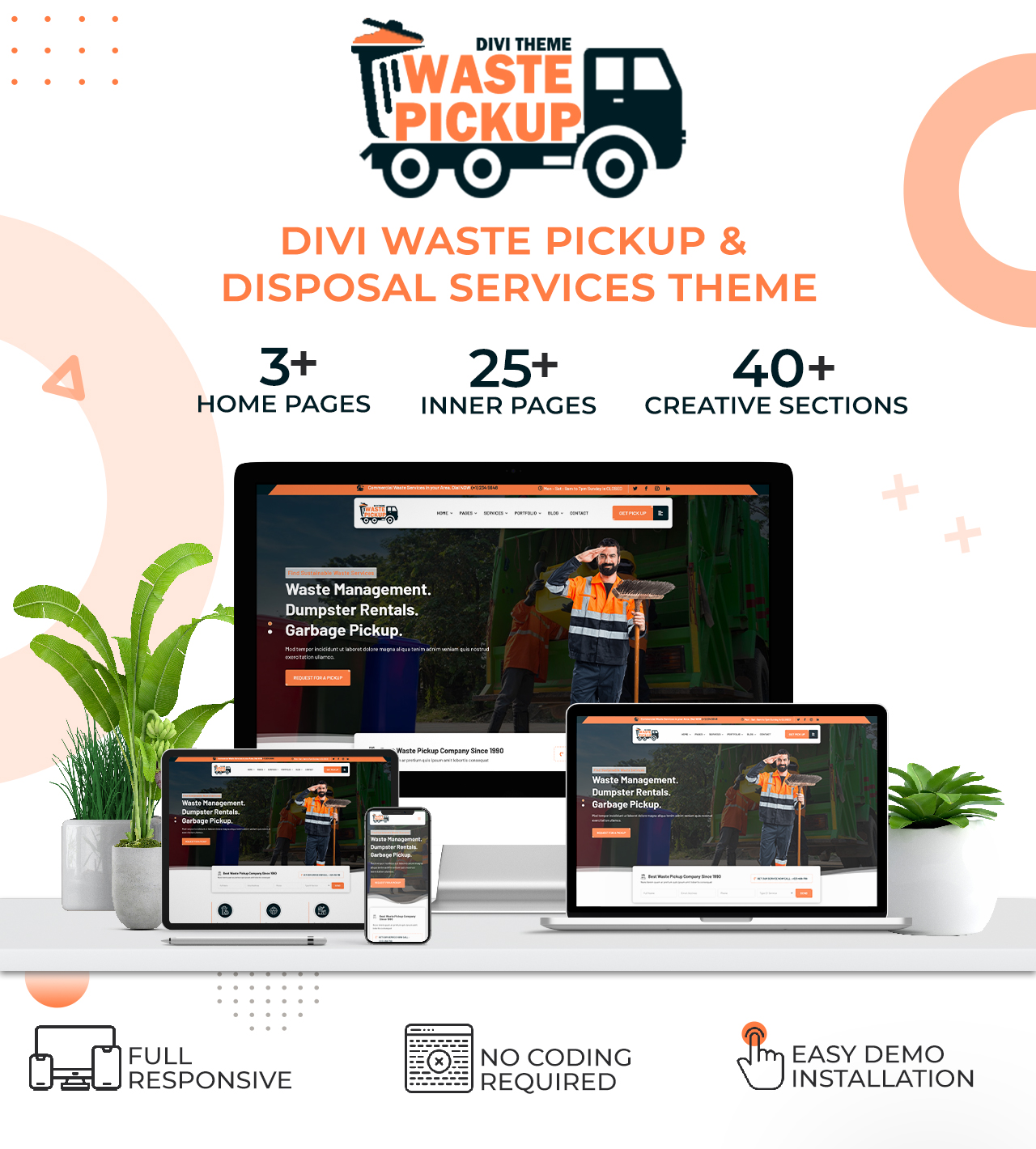 Divi Waste Pickup And Disposal Services Theme