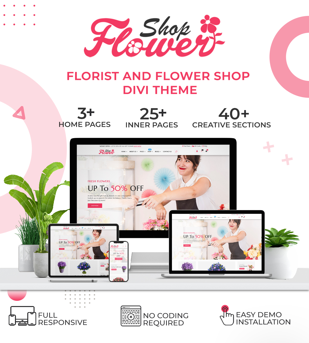 divi flower shop theme 