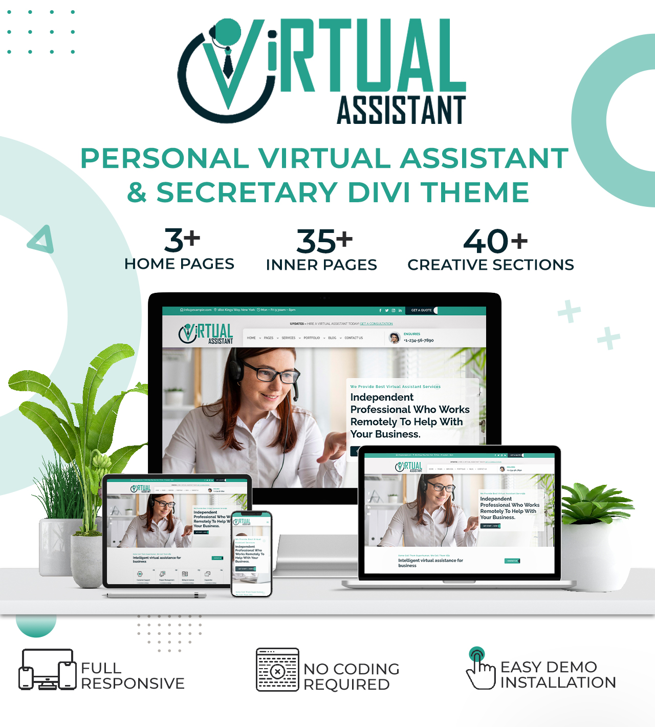 divi virtual assistant service theme
